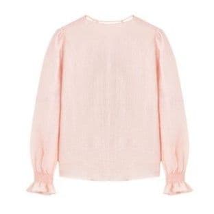 薔薇モチーフフリルボウタイリボンブラウス