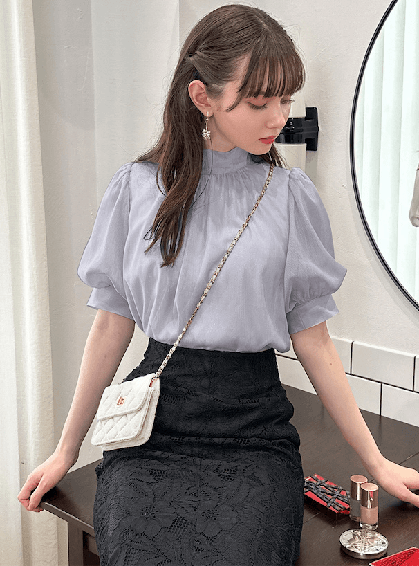 リボンブラウス バックリボン 優美後ろ姿リボンブラウス